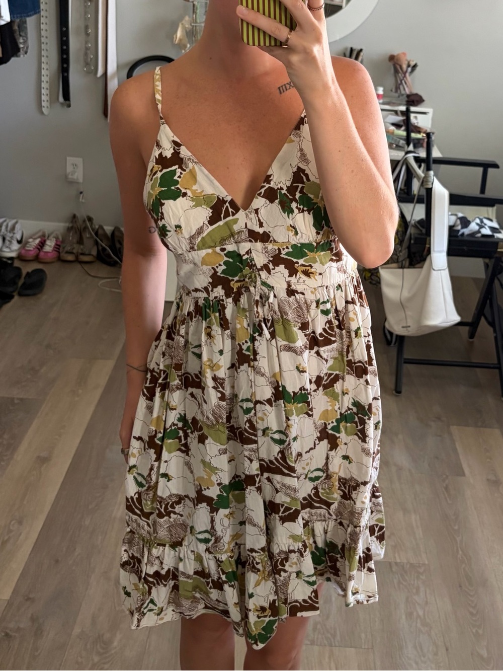 Passport Floral Cotton Ruffle Sundress Size Medium